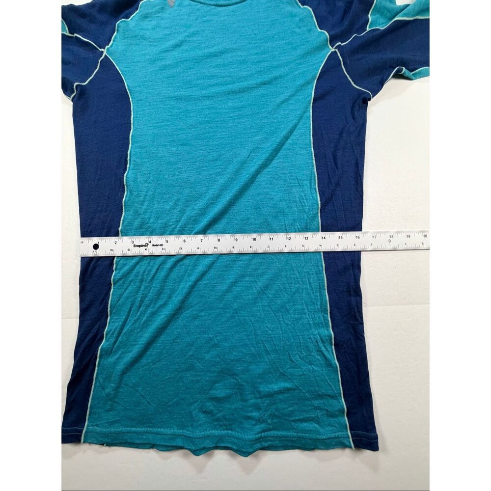 Stoic Merino Wool Base Layer Top Women’s Size Large Blue Long Sleeve Thumbholes - Picture 8 of 10